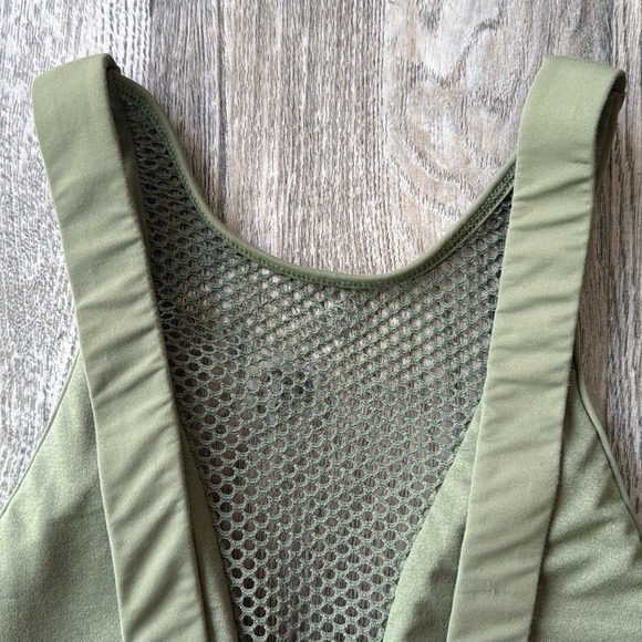Billabong Swimsuit Meshin' With You Olive Green Mesh Bikini Top Size Small - Picture 8 of 12